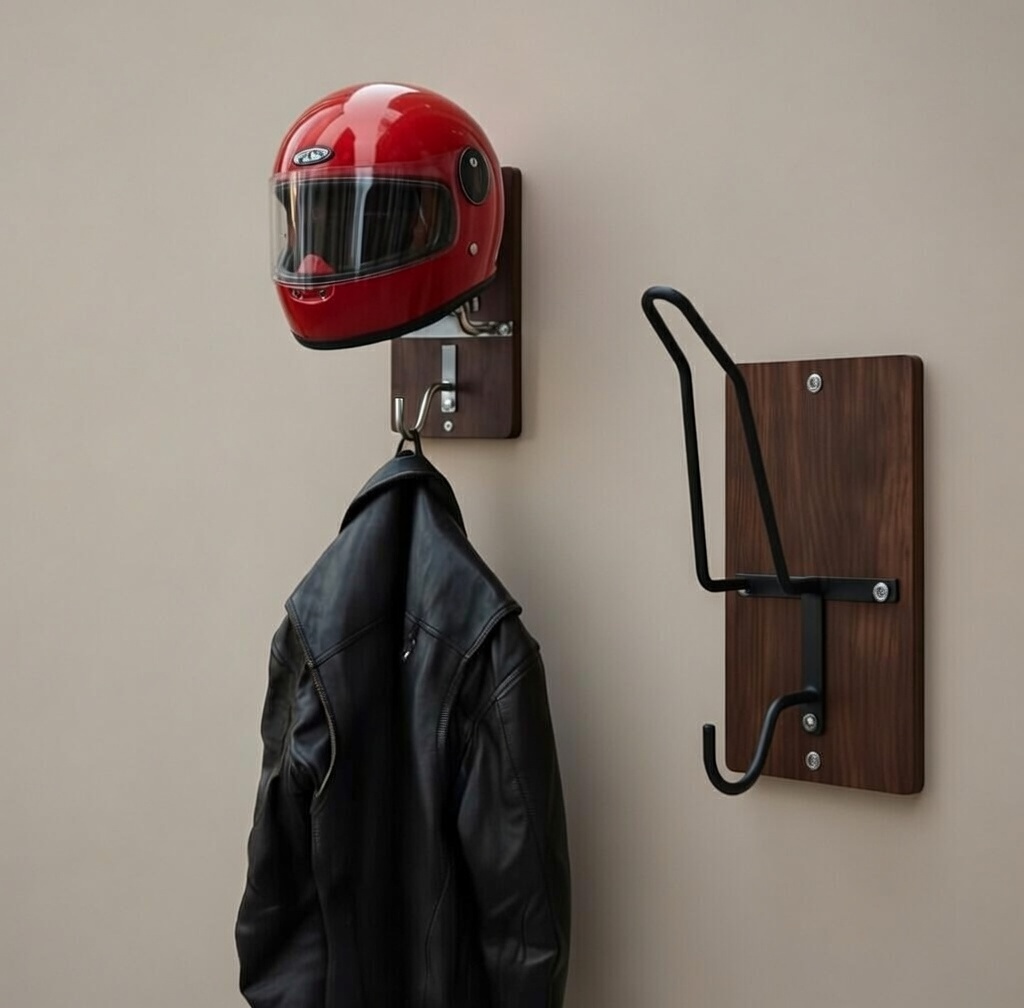 Wall Mounted Helmet Holder